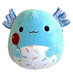 Squishmallows CLUTCH the Blue Axolotl w/ Balloon Sprinkles Exclusive Birthday